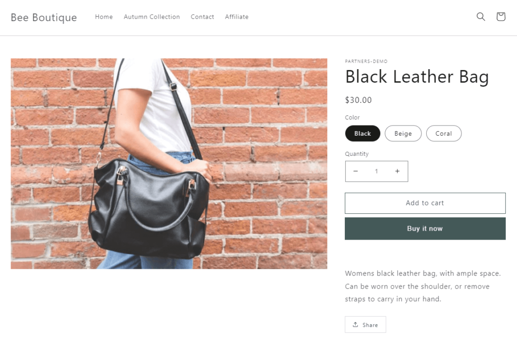 The difference of Variant selector in Shopify Product Page vs. Collection Page