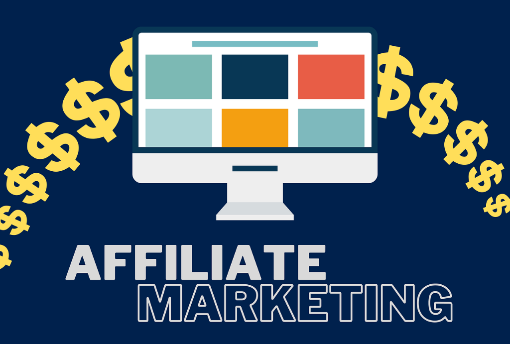 A picture with the word “affiliate marketing”
