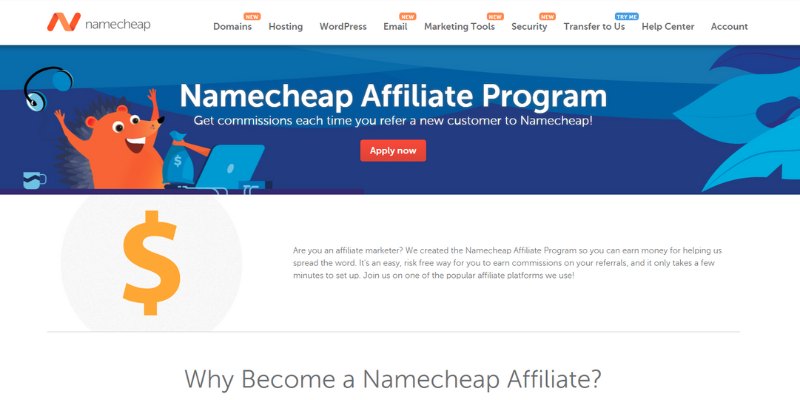 Namecheap Affiliate Programs