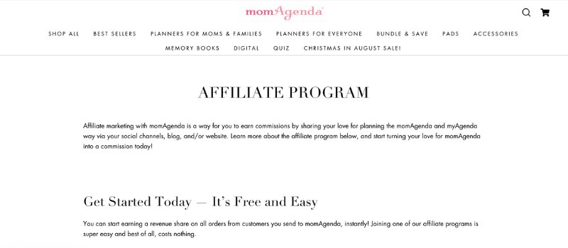 MomAgenda is top 11 Affiliate Programs for Mom Bloggers