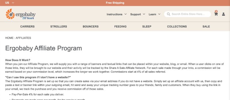 Ergobaby is top 5 Affiliate Programs for Mom Bloggers