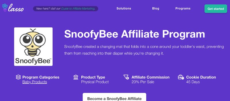 Snoopfybee is top 8 Affiliate Programs for Mom Bloggers
