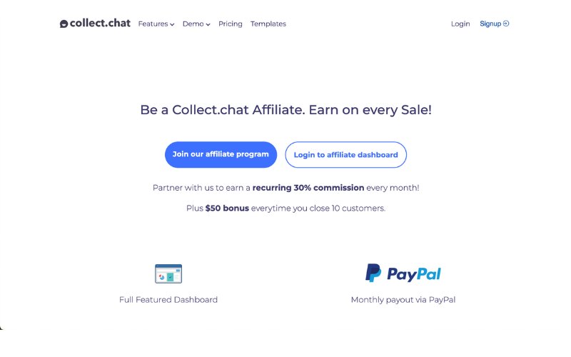 Collect.chat affiliate program