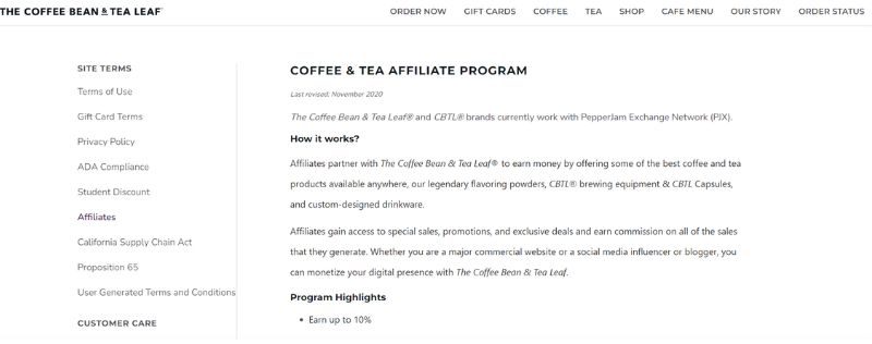 Coffee Affiliate Programs 8