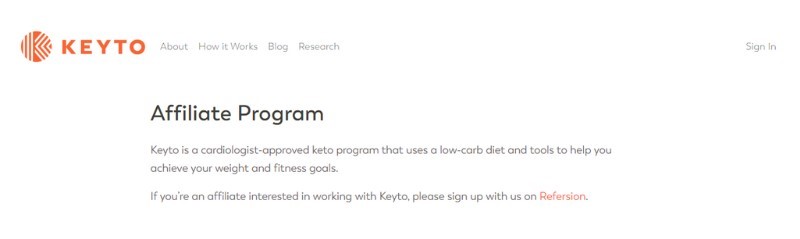Keyto Affiliate programs