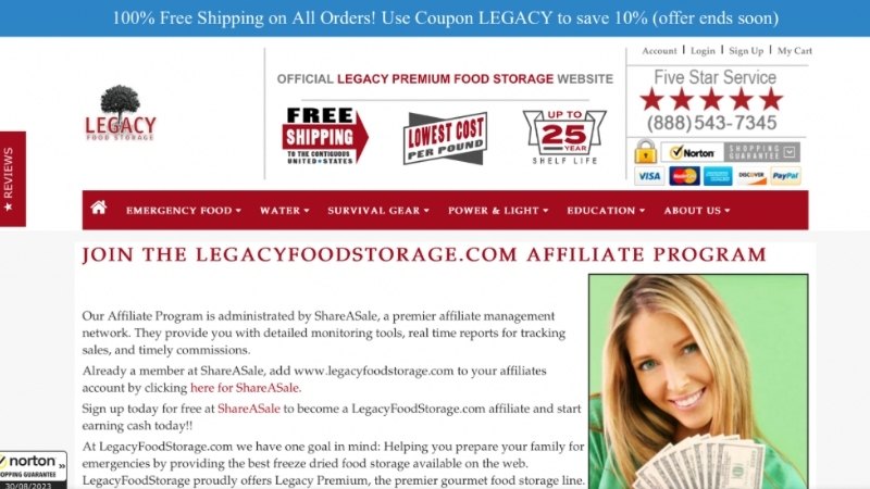 Legacy Food Storage Affiliate Programs for Podcasters