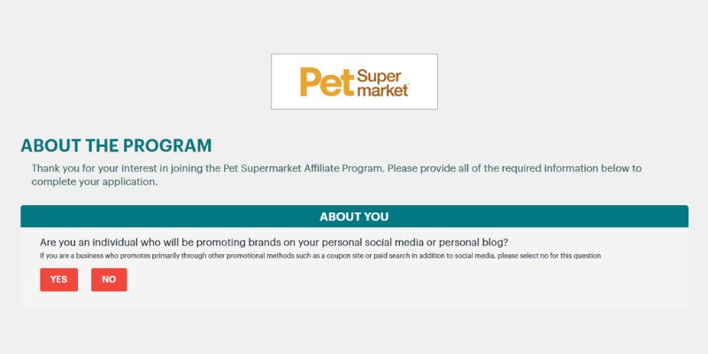 Pet Supermarket (Pet supplies) Affiliate Programs