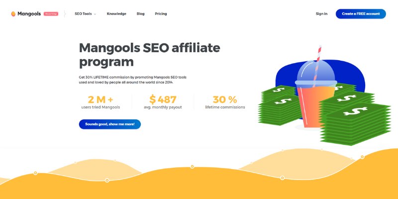 #8 seo affiliate programs is KWFinder by Mangools