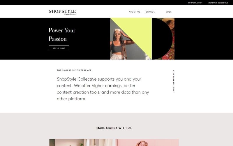 Shopstyle is good Affiliate Programs for Content Creators