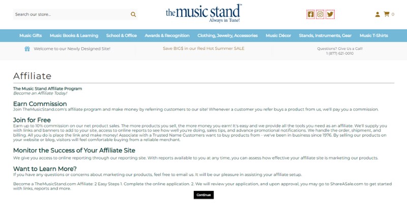 The Music Stand Affiliate Programs